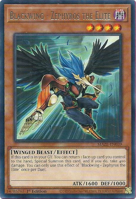 Blackwing - Zephyros the Elite [MAZE-EN039] Rare | GnG Games