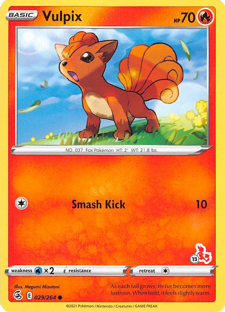 Vulpix (029/264) (Cinderace Stamp #13) [Battle Academy 2022] | GnG Games