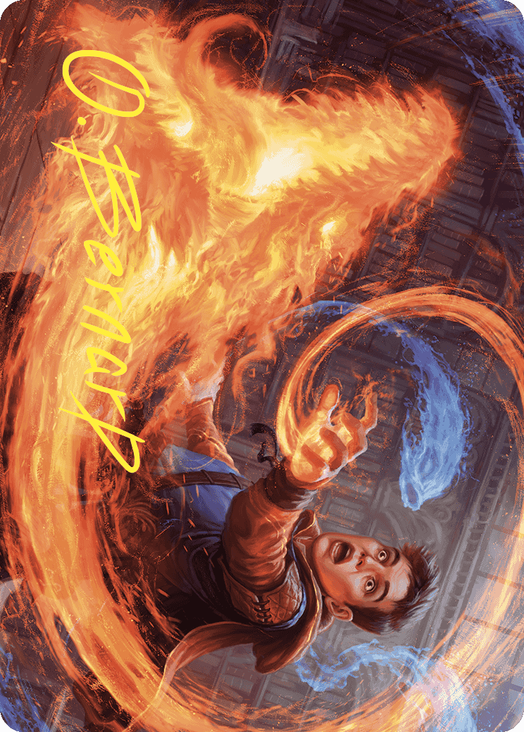 Frantic Firebolt Art Card (Gold-Stamped Signature) [Wilds of Eldraine Art Series] | GnG Games