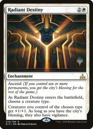 Radiant Destiny [Rivals of Ixalan Promos] | GnG Games