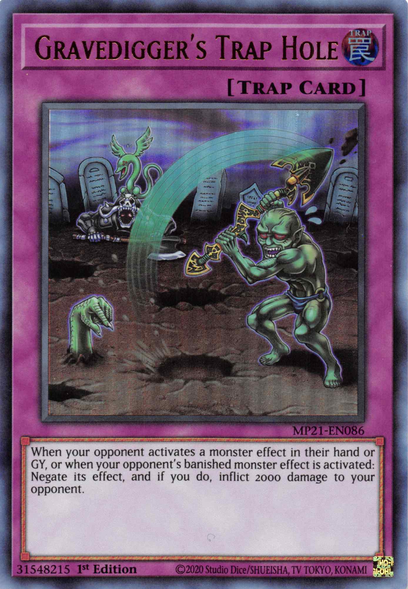 Gravedigger's Trap Hole [MP21-EN086] Ultra Rare | GnG Games