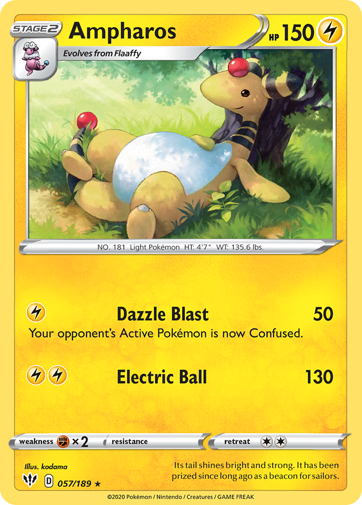 Ampharos (057/189) [Sword & Shield: Darkness Ablaze] | GnG Games