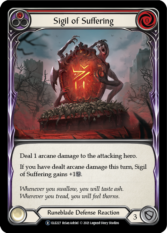 Sigil of Suffering (Red) [U-ELE227] Unlimited Rainbow Foil | GnG Games