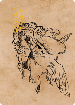 Lulu, Loyal Hollyphant Art Card (46) (Gold-Stamped Signature) [Commander Legends: Battle for Baldur's Gate Art Series] | GnG Games