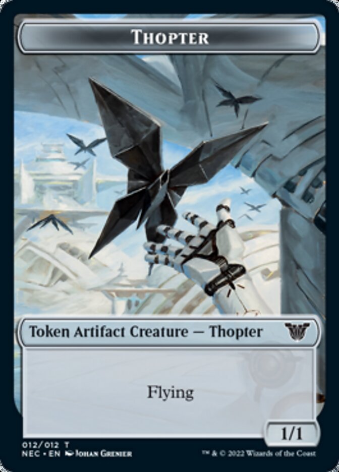 Thopter // Spirit (002) Double-sided Token [Kamigawa: Neon Dynasty Commander Tokens] | GnG Games