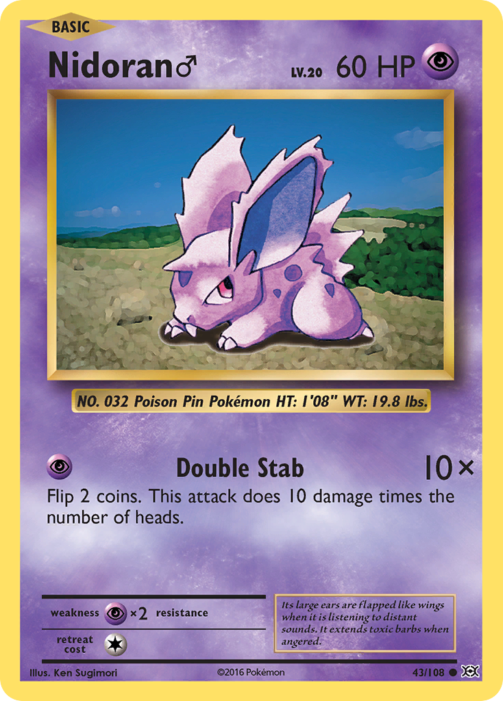 Nidoran (43/108) (Male) [XY: Evolutions] | GnG Games