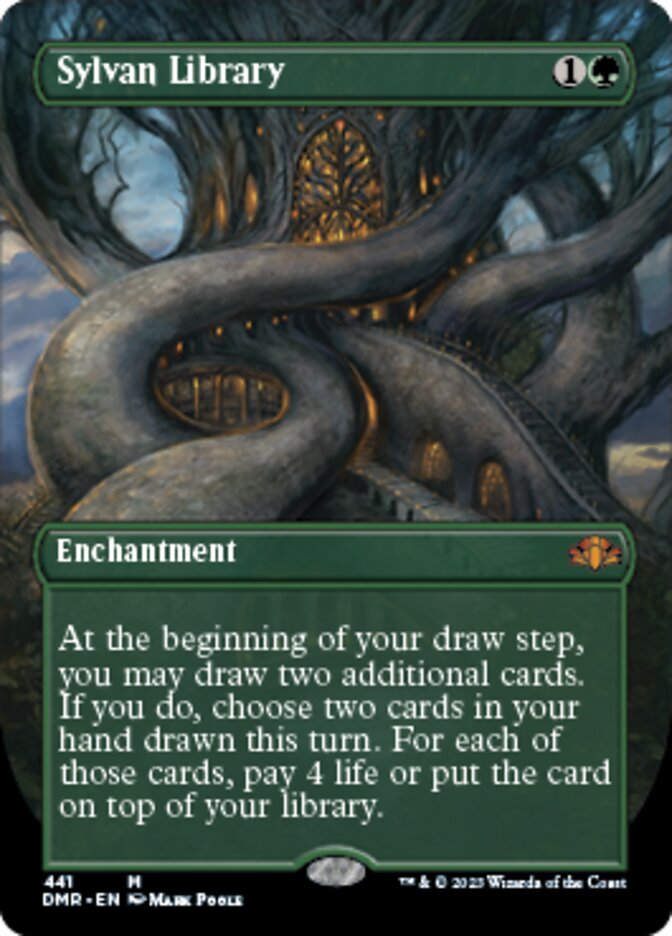 Sylvan Library (Borderless Alternate Art) [Dominaria Remastered] | GnG Games