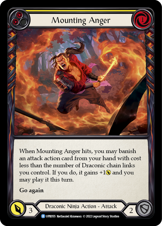 Mounting Anger (Yellow) [UPR055] (Uprising)  Rainbow Foil | GnG Games