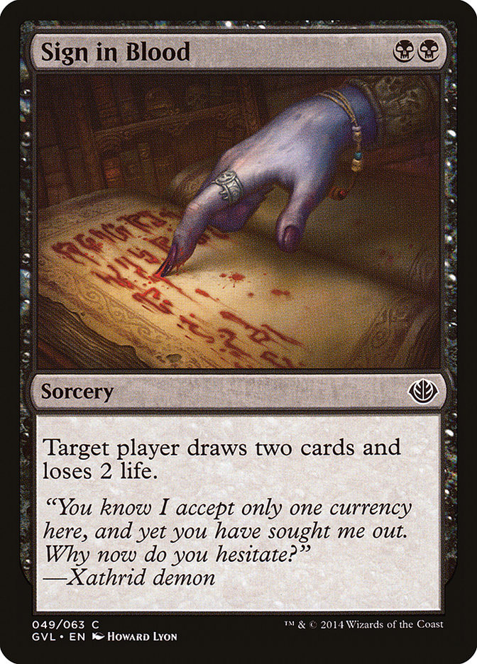 Sign in Blood (Garruk vs. Liliana) [Duel Decks Anthology] | GnG Games