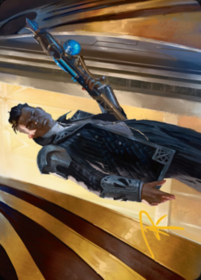 Backup Agent Art Card (Gold-Stamped Signature) [Streets of New Capenna Art Series] | GnG Games