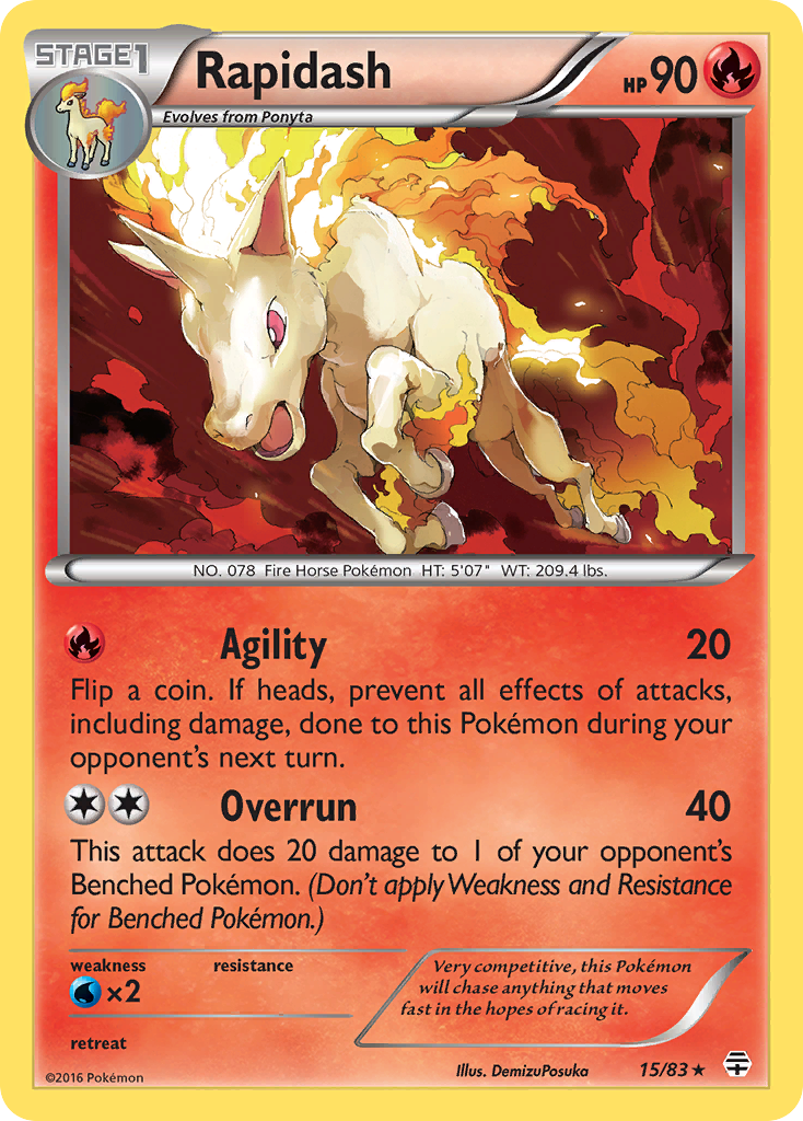 Rapidash (15/83) [XY: Generations] | GnG Games