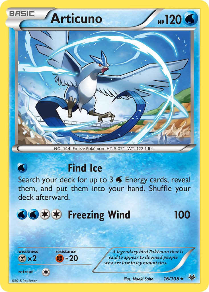 Articuno (16/108) (Theme Deck Exclusive) [XY: Roaring Skies] | GnG Games