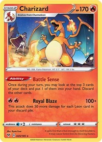 Charizard (025/185) (Cracked Ice Holo) (Theme Deck Exclusive) [Sword & Shield: Vivid Voltage] | GnG Games