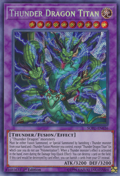 Thunder Dragon Titan [SOFU-EN036] Secret Rare | GnG Games