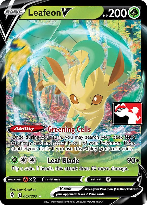 Leafeon V (007/203) [Prize Pack Series One] | GnG Games