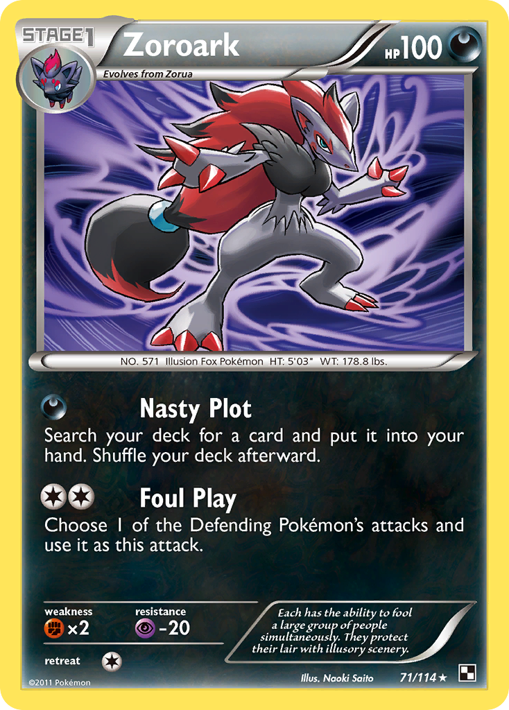 Zoroark (71/114) (Theme Deck Exclusive) [Black & White: Base Set] | GnG Games