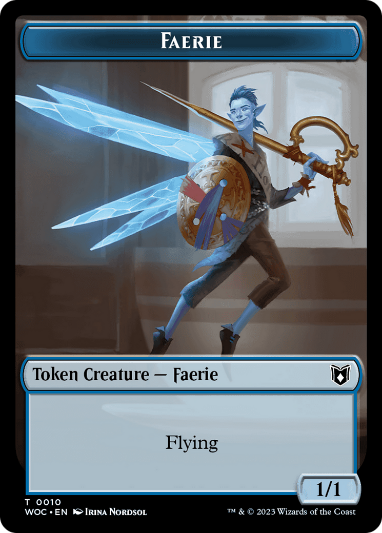 Faerie // Human Double-Sided Token [Wilds of Eldraine Commander Tokens] | GnG Games