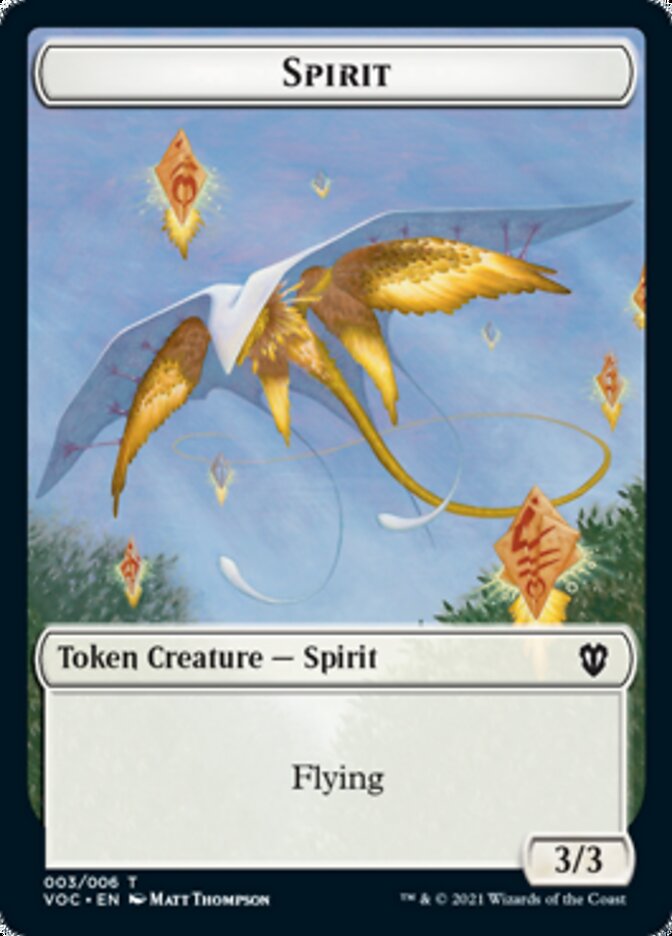 Spirit (003) // Thopter Double-sided Token [Innistrad: Crimson Vow Commander Tokens] | GnG Games