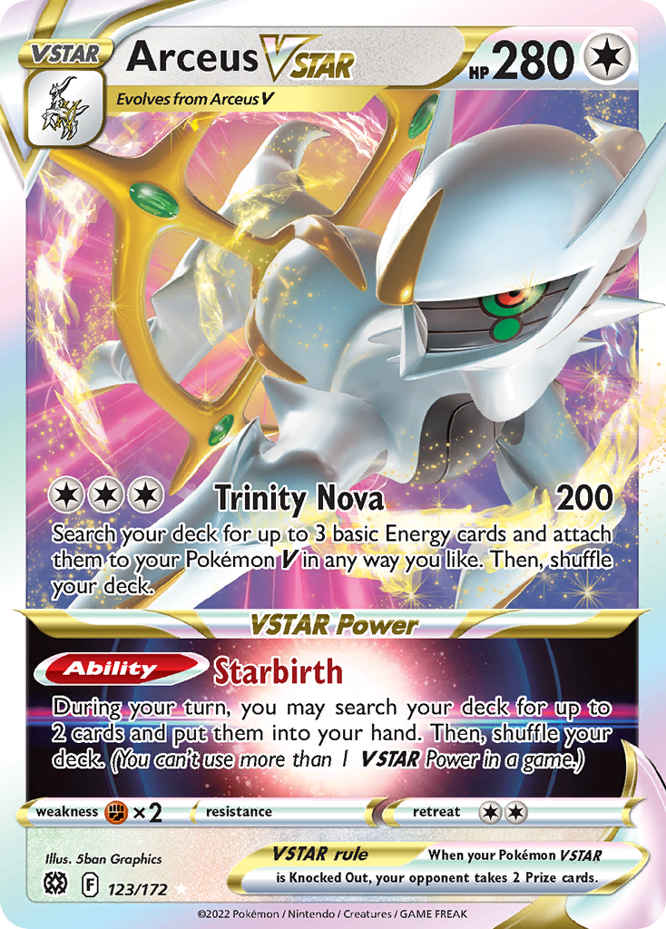 Arceus VSTAR (123/172) (Metal Card) [Sword & Shield: Brilliant Stars] | GnG Games