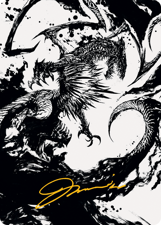 Skithiryx, the Blight Dragon Art Card (Gold-Stamped Signature) [March of the Machine Art Series] | GnG Games