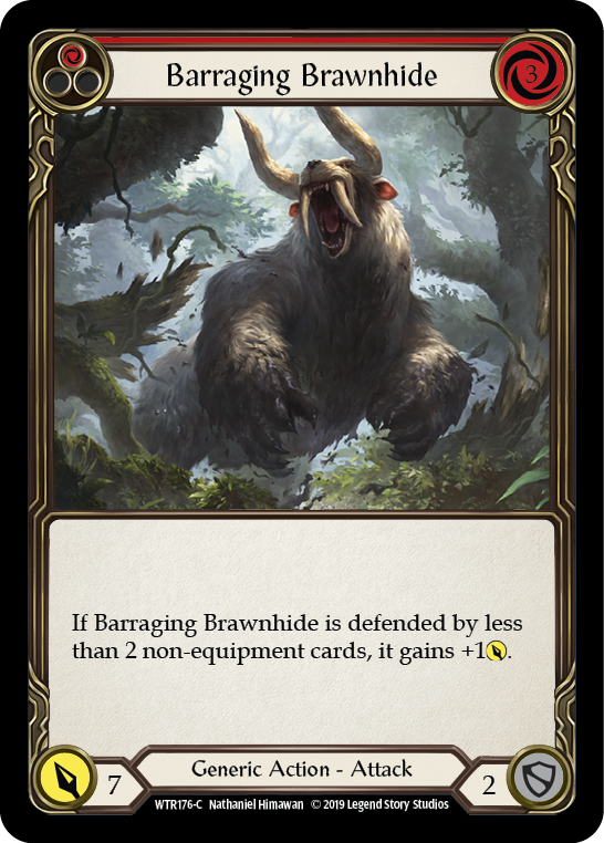 Barraging Brawnhide (Red) [WTR176-C] Alpha Print Normal | GnG Games