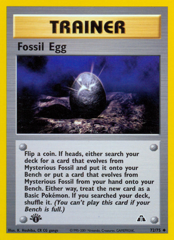 Fossil Egg (72/75) [Neo Discovery 1st Edition] | GnG Games