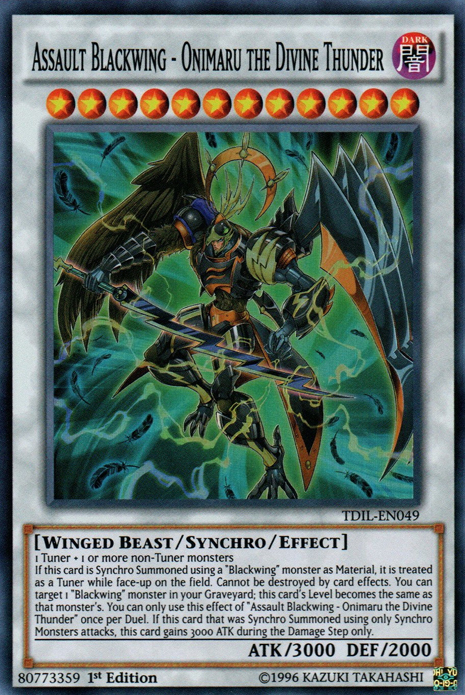 Assault Blackwing - Onimaru the Divine Thunder [TDIL-EN049] Super Rare | GnG Games