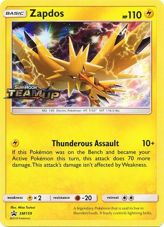 Zapdos (SM159) (Staff) [Sun & Moon: Black Star Promos] | GnG Games