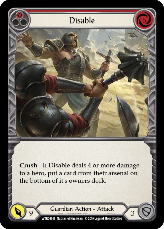 Disable (Red) [WTR048-R] Alpha Print Normal | GnG Games