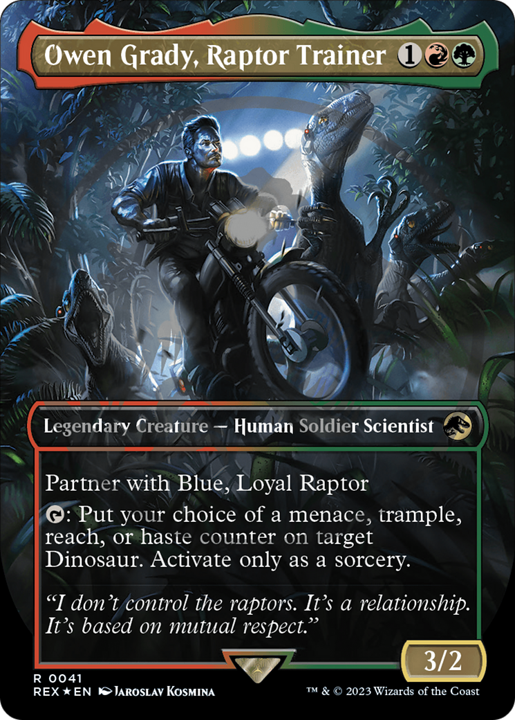 Owen Grady, Raptor Trainer Emblem (Borderless) [Jurassic World Collection Tokens] | GnG Games