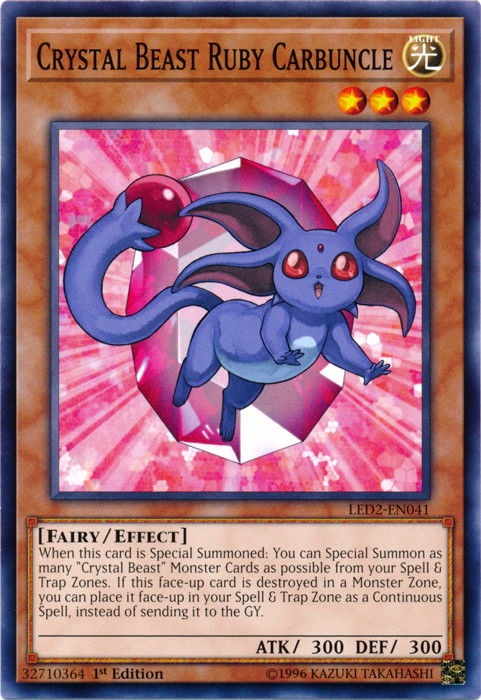 Crystal Beast Ruby Carbuncle [LED2-EN041] Common | GnG Games