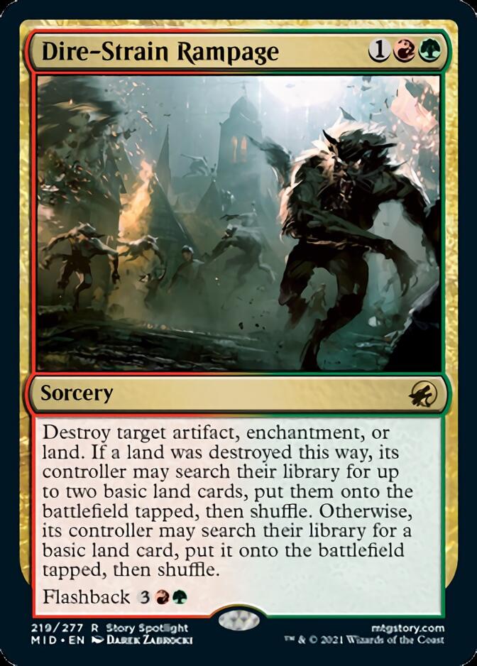 Dire-Strain Rampage [Innistrad: Midnight Hunt] | GnG Games