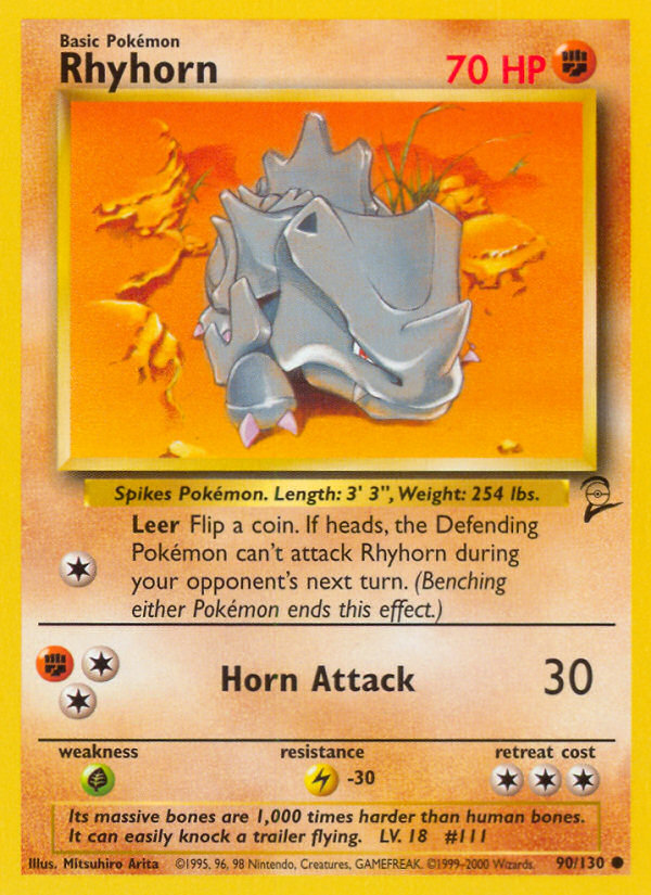 Rhyhorn (90/130) [Base Set 2] | GnG Games