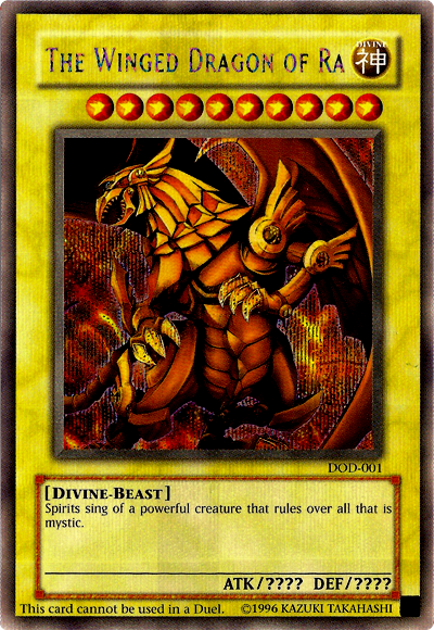 The Winged Dragon of Ra [DOD-001] Prismatic Secret Rare | GnG Games