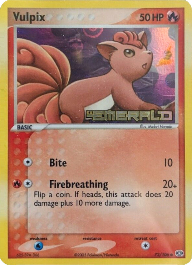 Vulpix (72/106) (Stamped) [EX: Emerald] | GnG Games