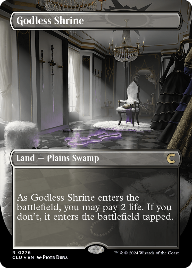 Godless Shrine (Borderless) [Ravnica: Clue Edition] | GnG Games