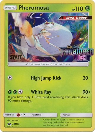 Pheromosa (SM115) (Staff Prerelease Promo) [Sun & Moon: Black Star Promos] | GnG Games