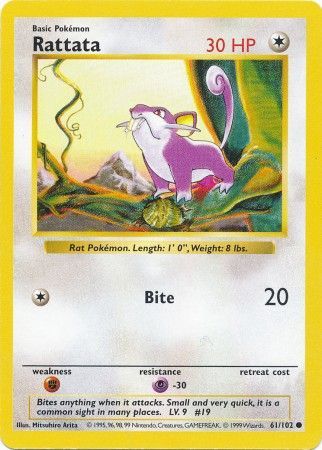 Rattata (61/102) [Base Set Shadowless Unlimited] | GnG Games