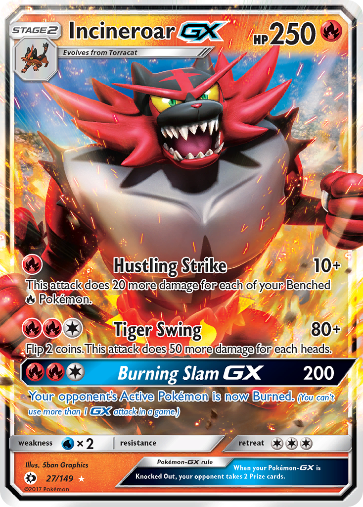 Incineroar GX (27/149) [Sun & Moon: Base Set] | GnG Games