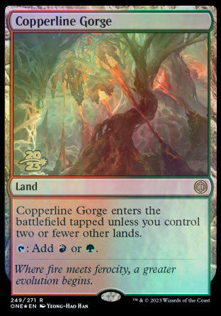 Copperline Gorge [Phyrexia: All Will Be One Prerelease Promos] | GnG Games
