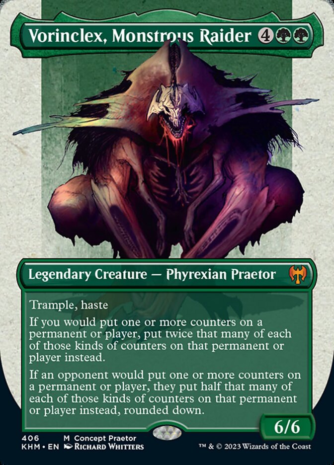 Vorinclex, Monstrous Raider (Borderless Concept Praetors) [Phyrexia: All Will Be One] | GnG Games