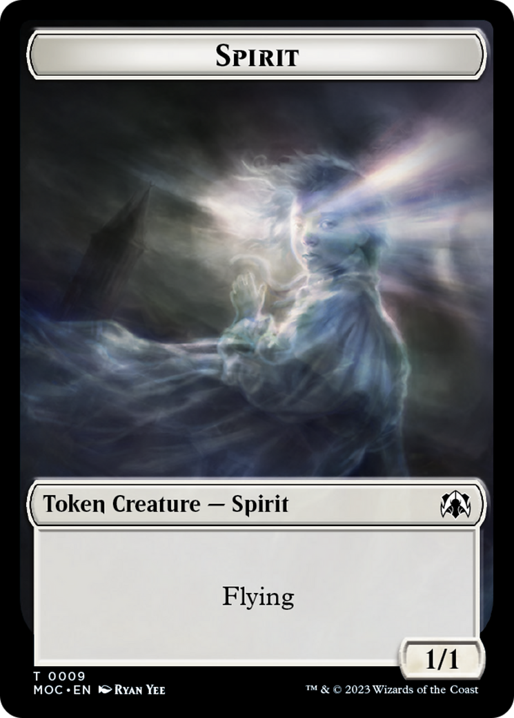 Spirit (9) // Spirit (13) Double-Sided Token [March of the Machine Commander Tokens] | GnG Games