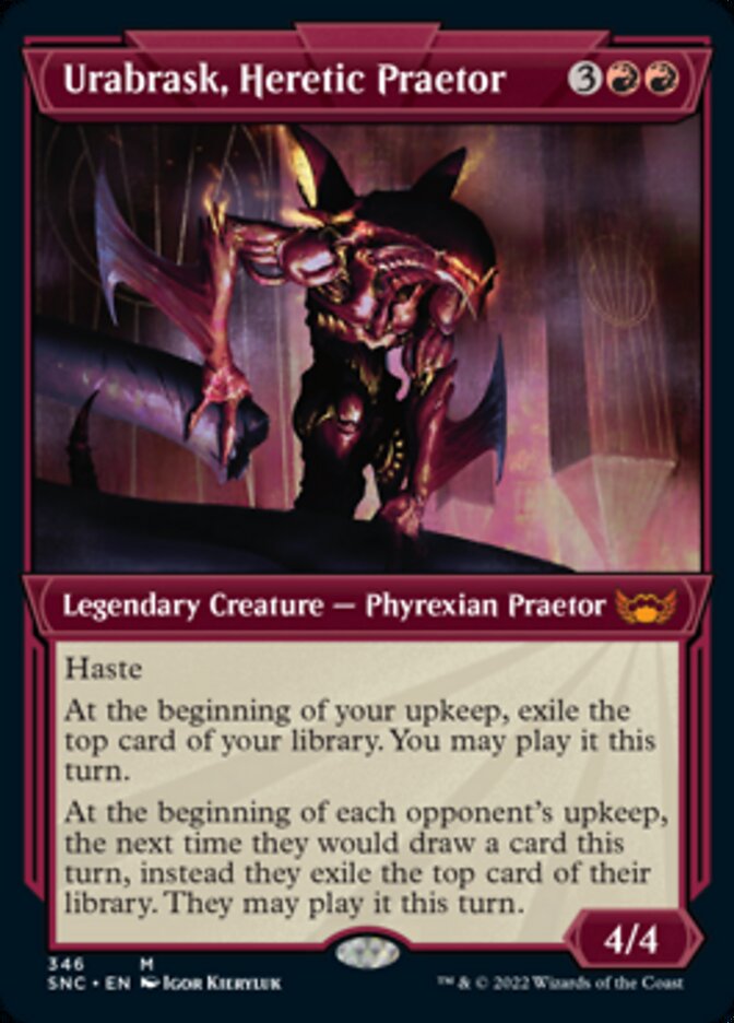 Urabrask, Heretic Praetor (Showcase Art Deco) [Streets of New Capenna] | GnG Games