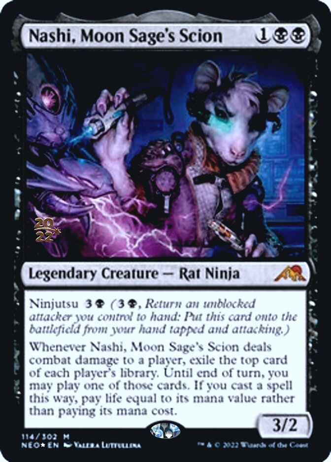 Nashi, Moon Sage's Scion [Kamigawa: Neon Dynasty Prerelease Promos] | GnG Games