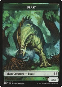 Beast // Saproling Double-sided Token [Commander: Zendikar Rising Tokens] | GnG Games