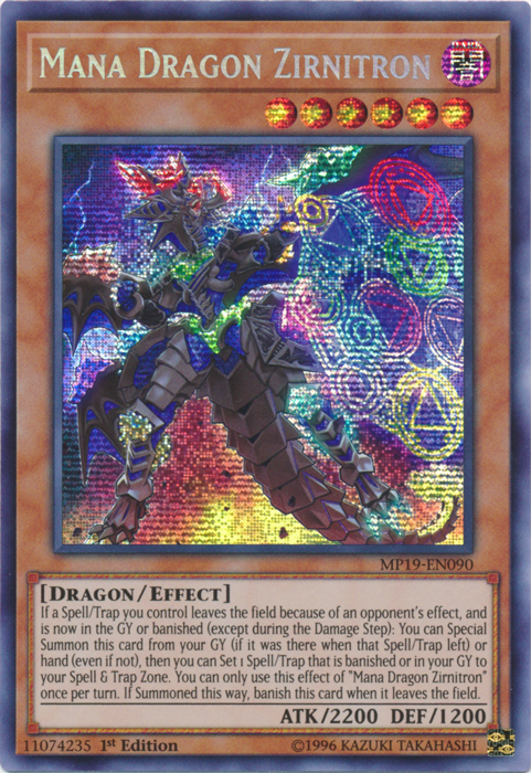 Mana Dragon Zirnitron [MP19-EN090] Prismatic Secret Rare | GnG Games