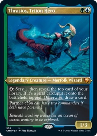 Thrasios, Triton Hero (Foil Etched) [Commander Legends] | GnG Games