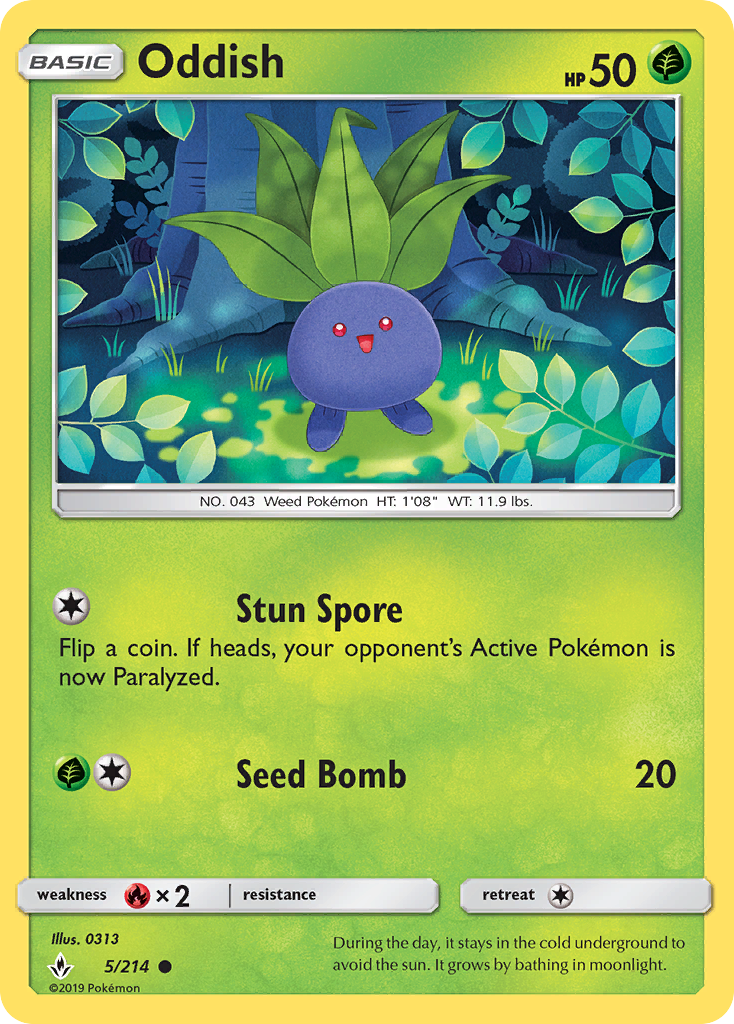 Oddish (5/214) [Sun & Moon: Unbroken Bonds] | GnG Games