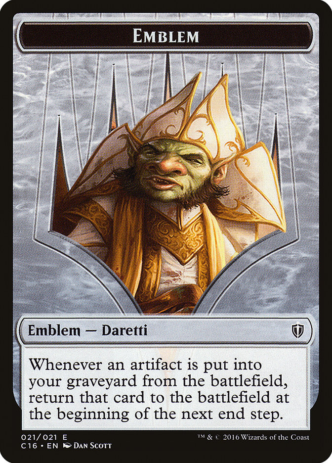 Daretti, Scrap Savant Emblem [Commander 2016 Tokens] | GnG Games