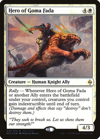 Hero of Goma Fada [Battle for Zendikar Promos] | GnG Games